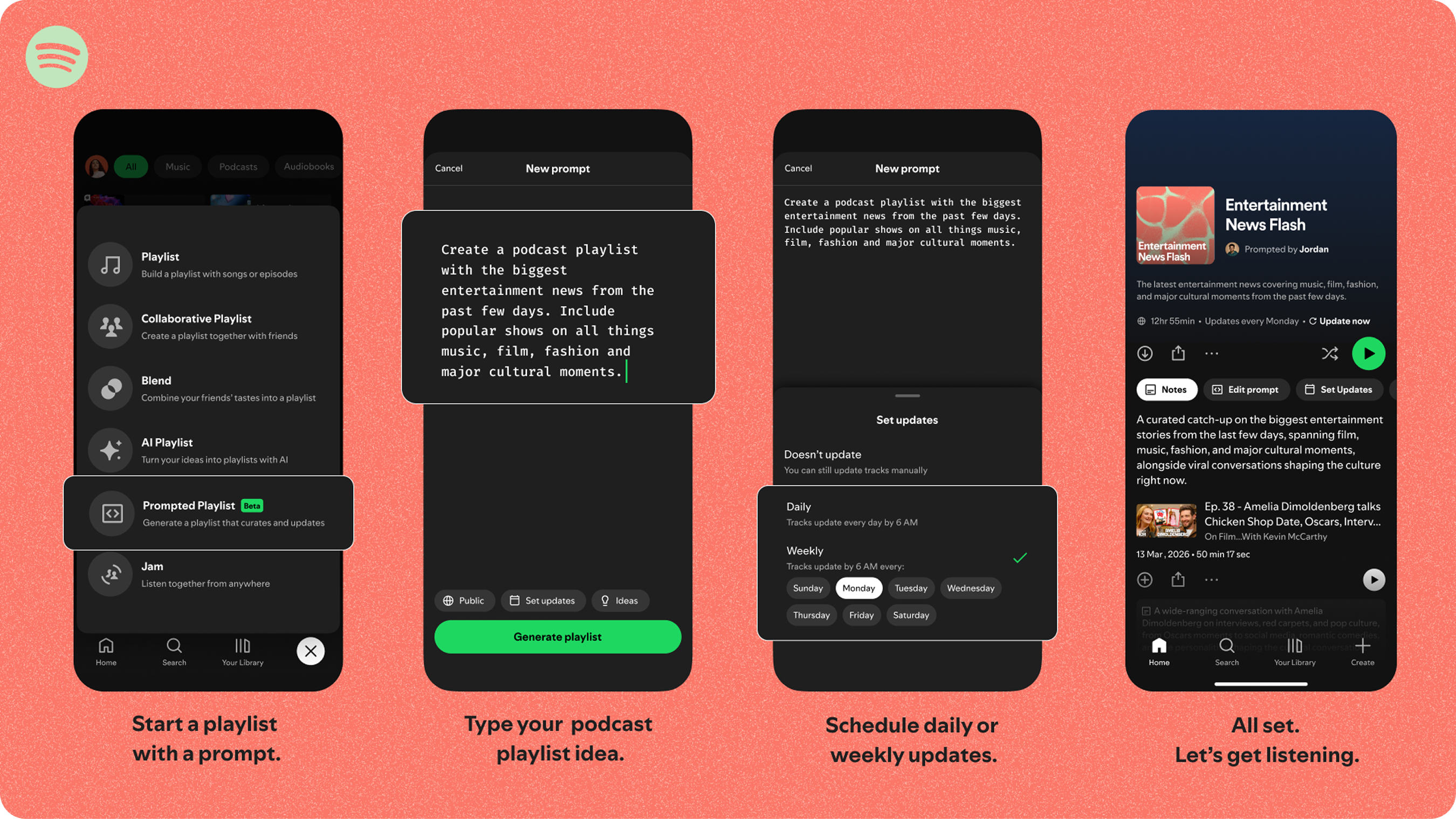 Prompted Playlists design explorations